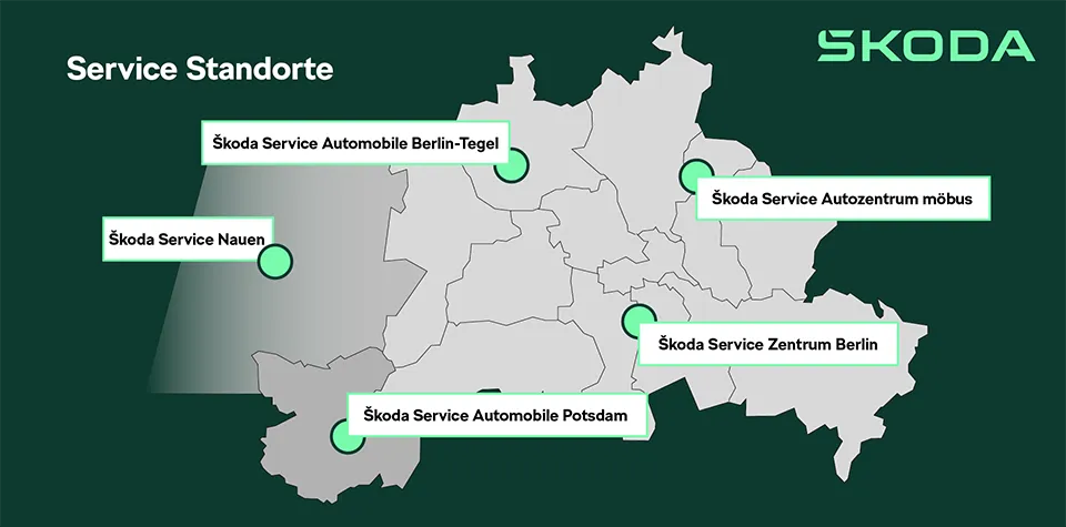 Škoda Berlin - Service Standorte in Berlin, Potsdam und Nauen