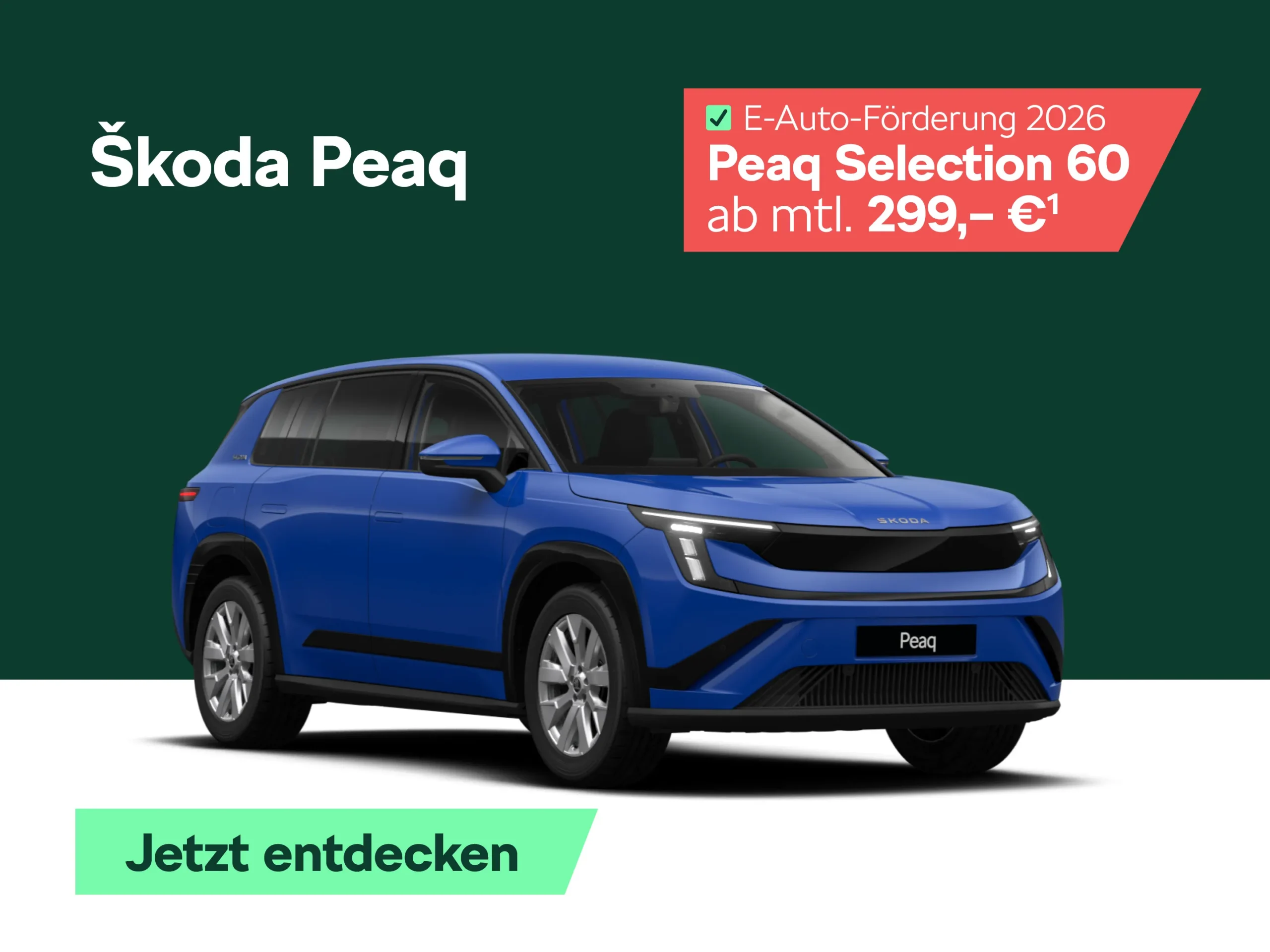 Škoda - Der neue Peaq Selection 60 (Elektro) - ab 299 EUR mtl. leasen