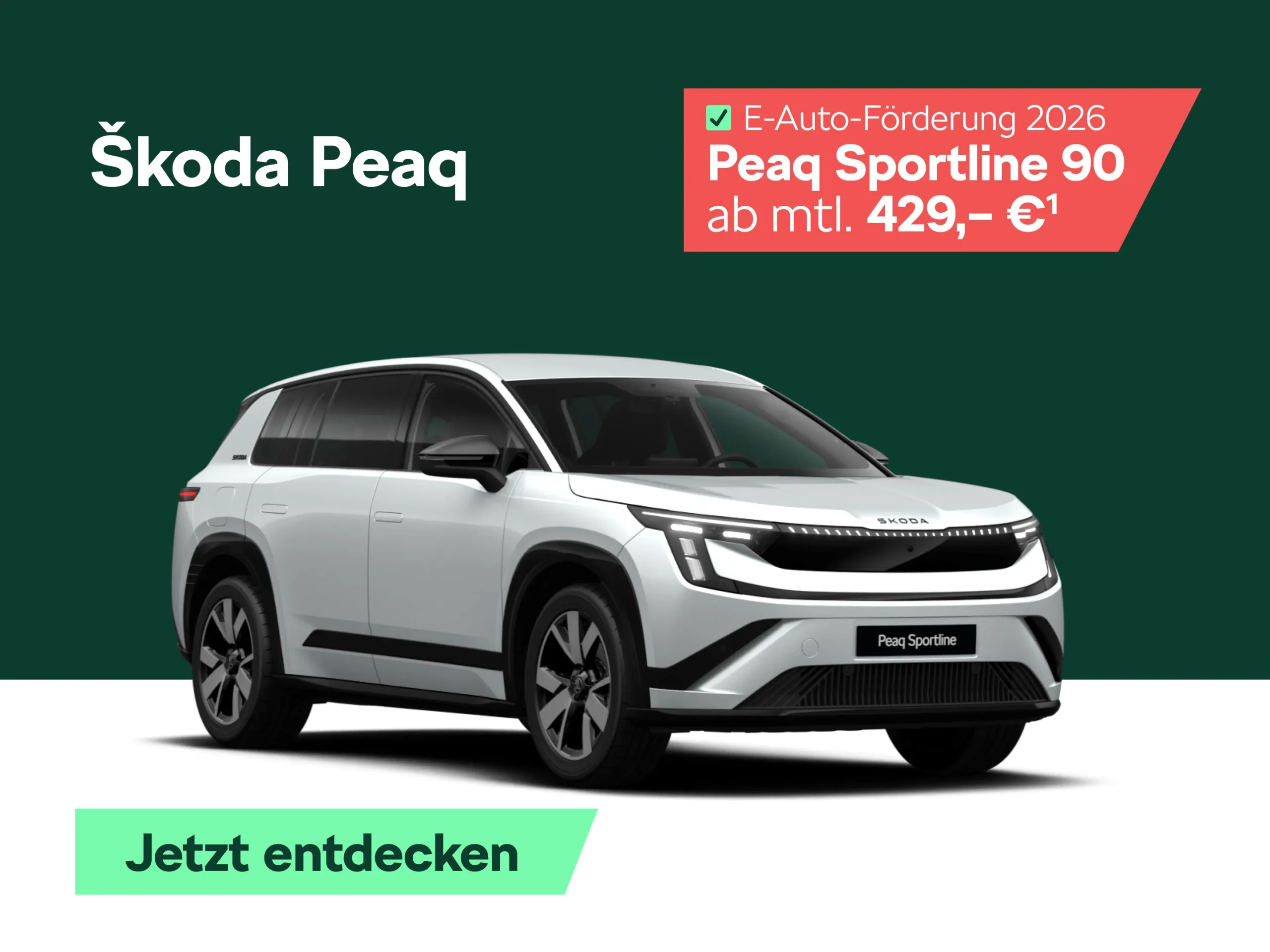 Škoda - Der neue Peaq Sportline 90 (Elektro) - ab 429 EUR mtl. leasen