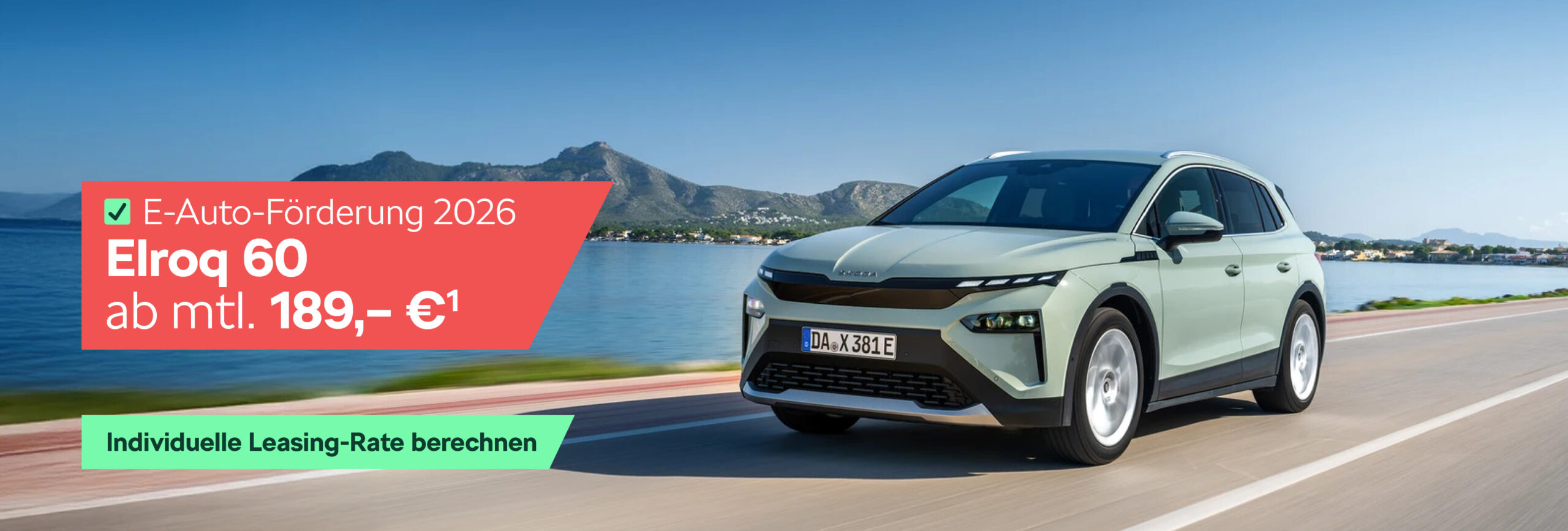 Skoda Elroq 60 ab mtl. 189,- €1 leasen