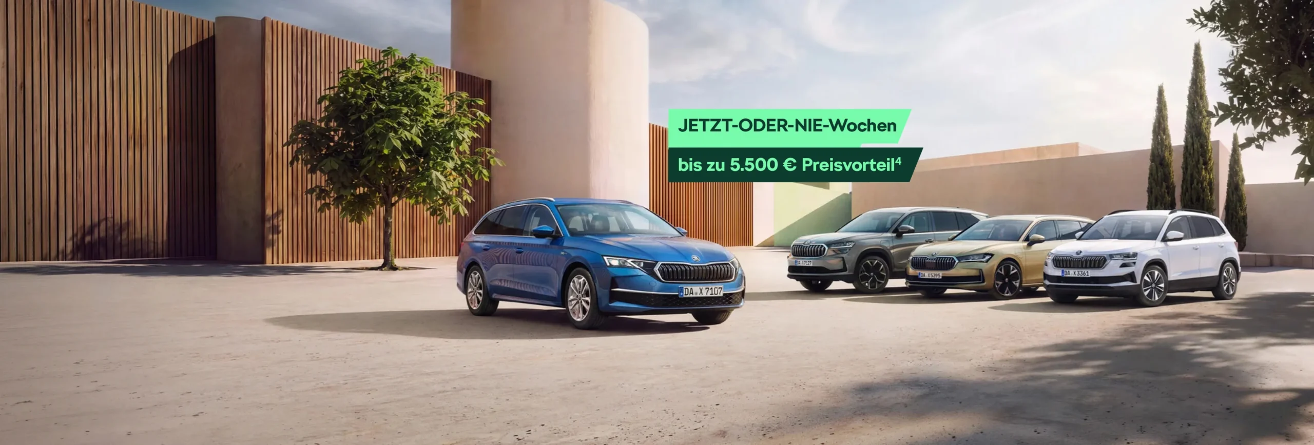 Günstiger wird eine Gelegenheit nicht mehr: mit den Škoda BEST-FOR-ALL-Paketen bei den Škoda JETZT-ODER-NIE-Wochen.